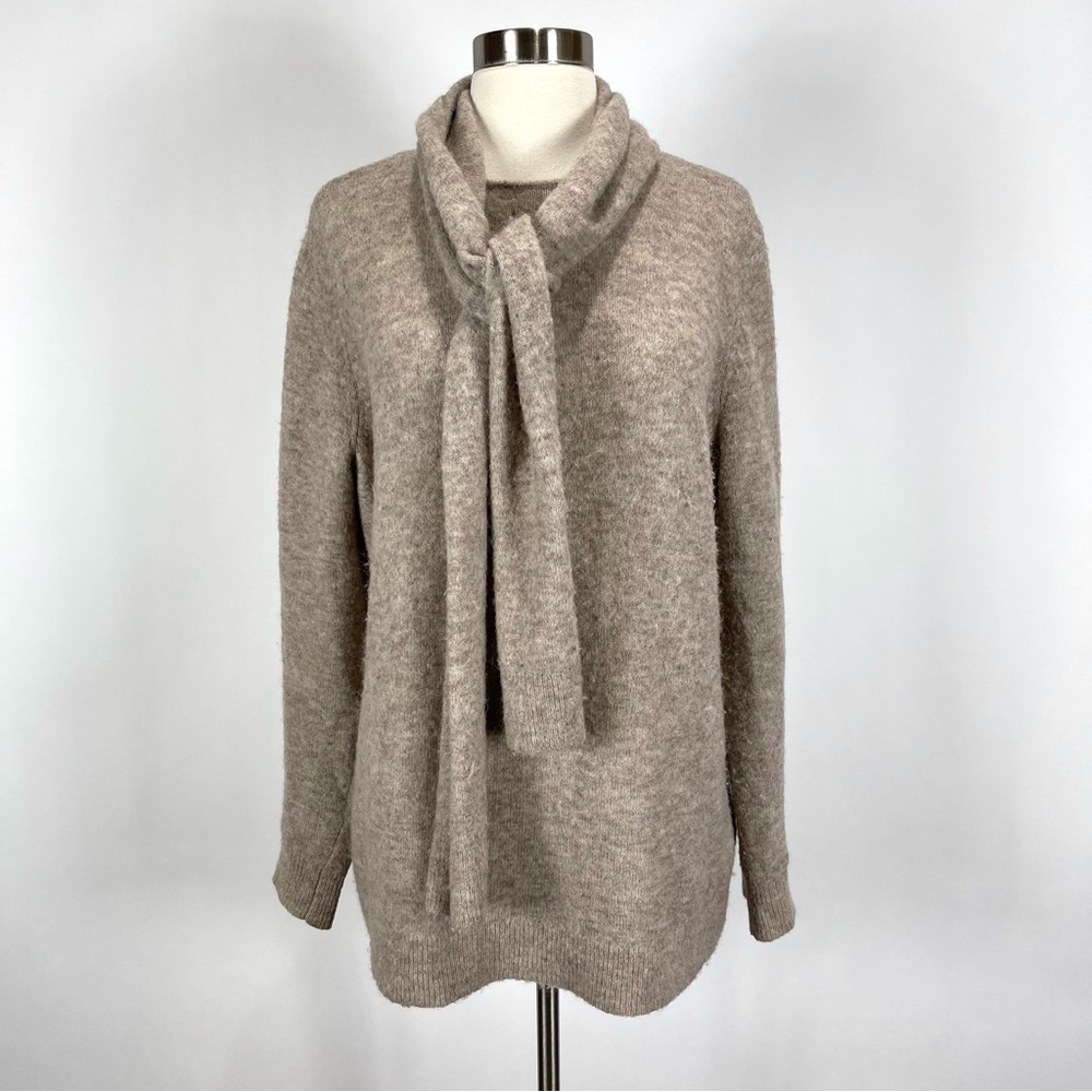 COS alpaca wool blend scarf tie sweater
